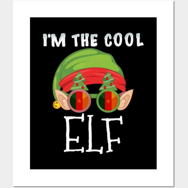 Christmas  I'm The Cool Cameroonian Elf - Gift for Cameroonian From Cameroon Wall Art by Country Flags